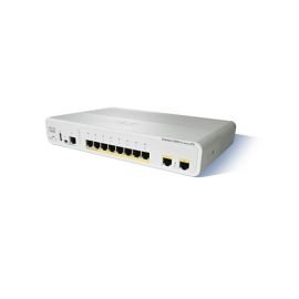 WS-C2960C-8PC-L - Cisco Catalyst 2960-C Series 8-Ports 10/100/1000BASE-TX Fast Ethernet Layer 2 Rack-mountable Managed Compact Switch with 2-Ports SFP